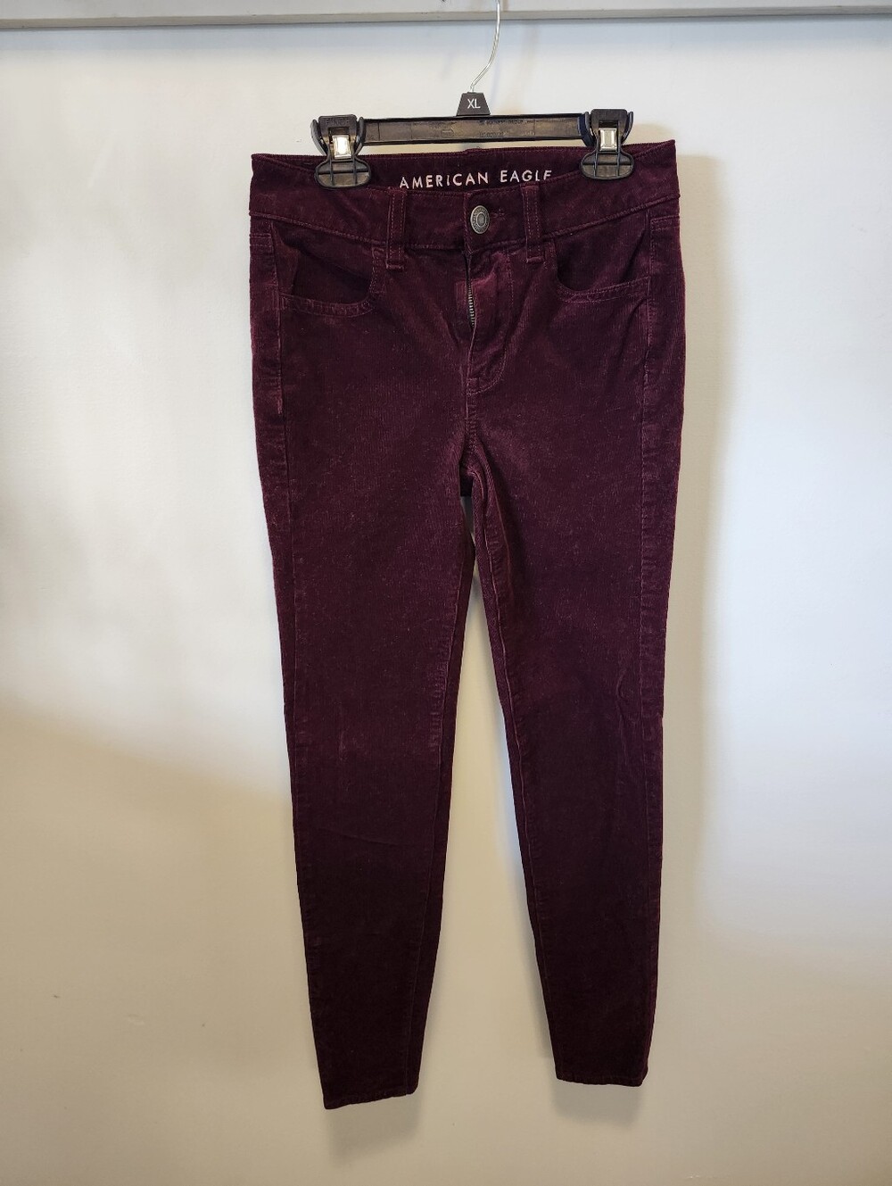 American Eagle Corduroy High-Rise Slim Jeans in Plum Color - Picture 2 of 5